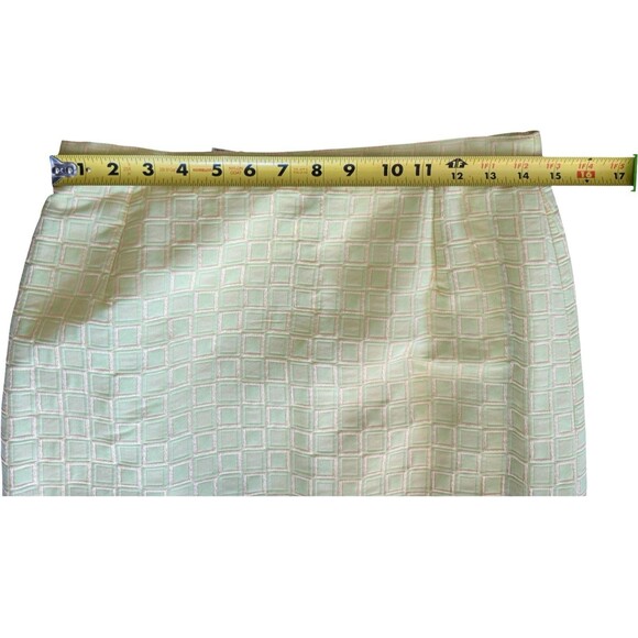 Vintage M Daquin Paris Yellow Jacquard Skirt Suit Set Mod Retro 60s Boxy Jacket - Picture 9 of 12